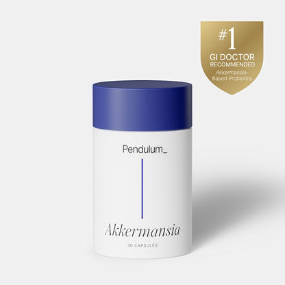 Pendulum Akkermansia Probiotic with Prebiotic Fiber - Increases GLP-1 Production, Delayed Release, Third-Party Tested, 100M AFU Live Strain for Gut Health for Men & Women (90 Capsules, 1-Pack)