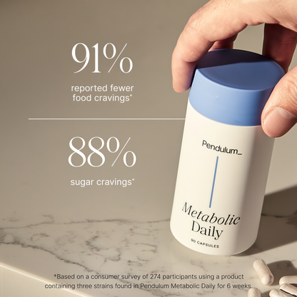 Pendulum Metabolic Daily - Multi-StrainProbiotic with Akkermansia muciniphilato Support Metabolism and Sustain Energy Levels - for Women and Men - 90 Capsules (1 Pack)